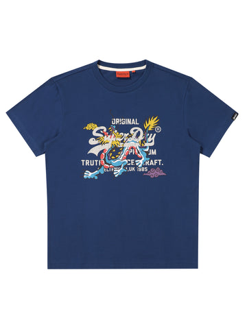 Vintage Dragon T-Shirt - Navy