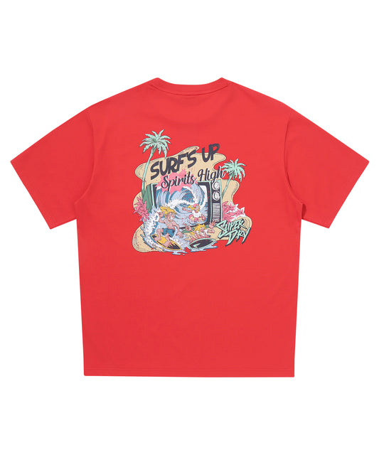 Surfing Spirits T-Shirt - Red