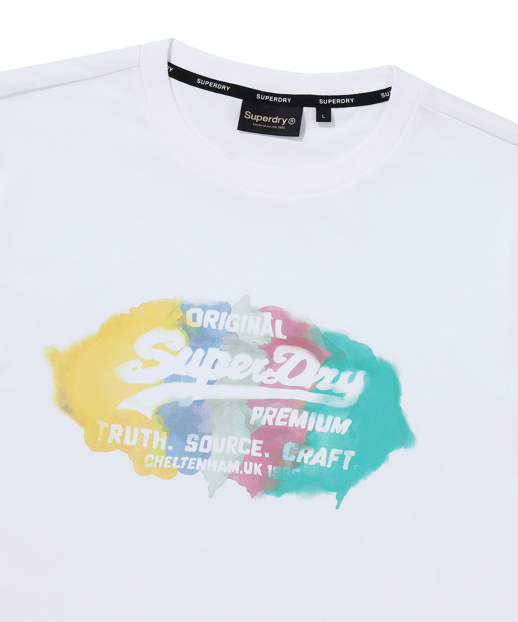 Watercolor Graphic T-Shirt - White
