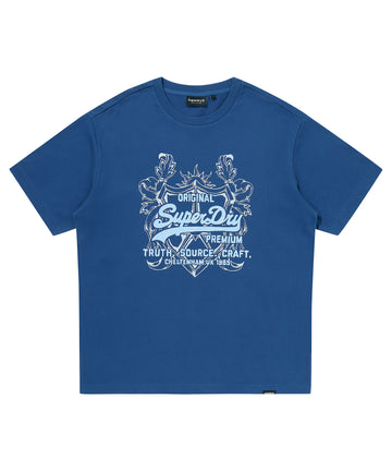 Overlap Graphic T-Shirt - D/Blue
