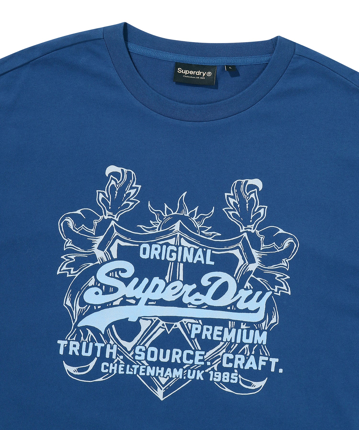 Overlap Graphic T-Shirt - D/Blue