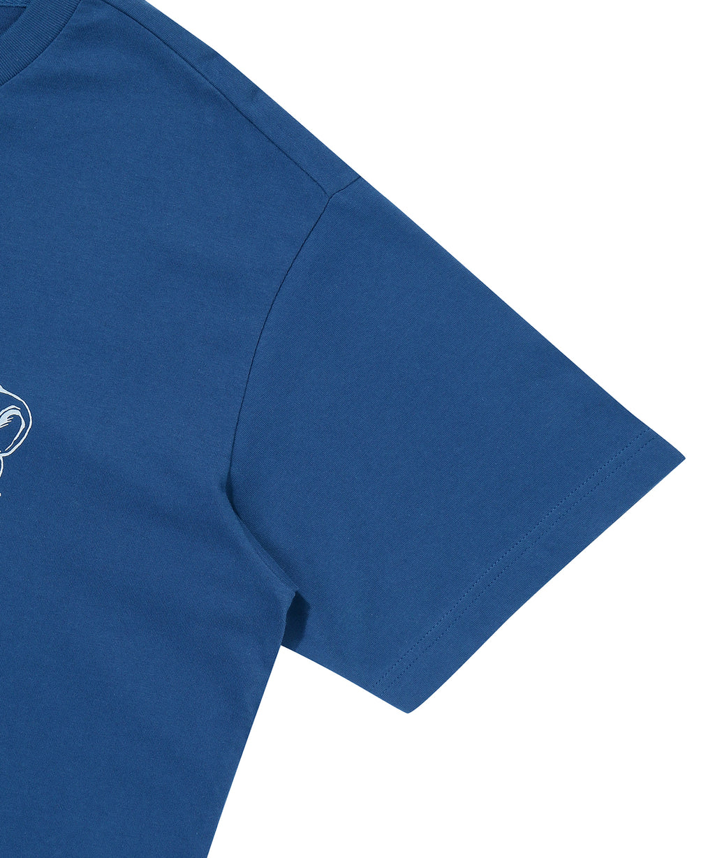 Overlap Graphic T-Shirt - D/Blue