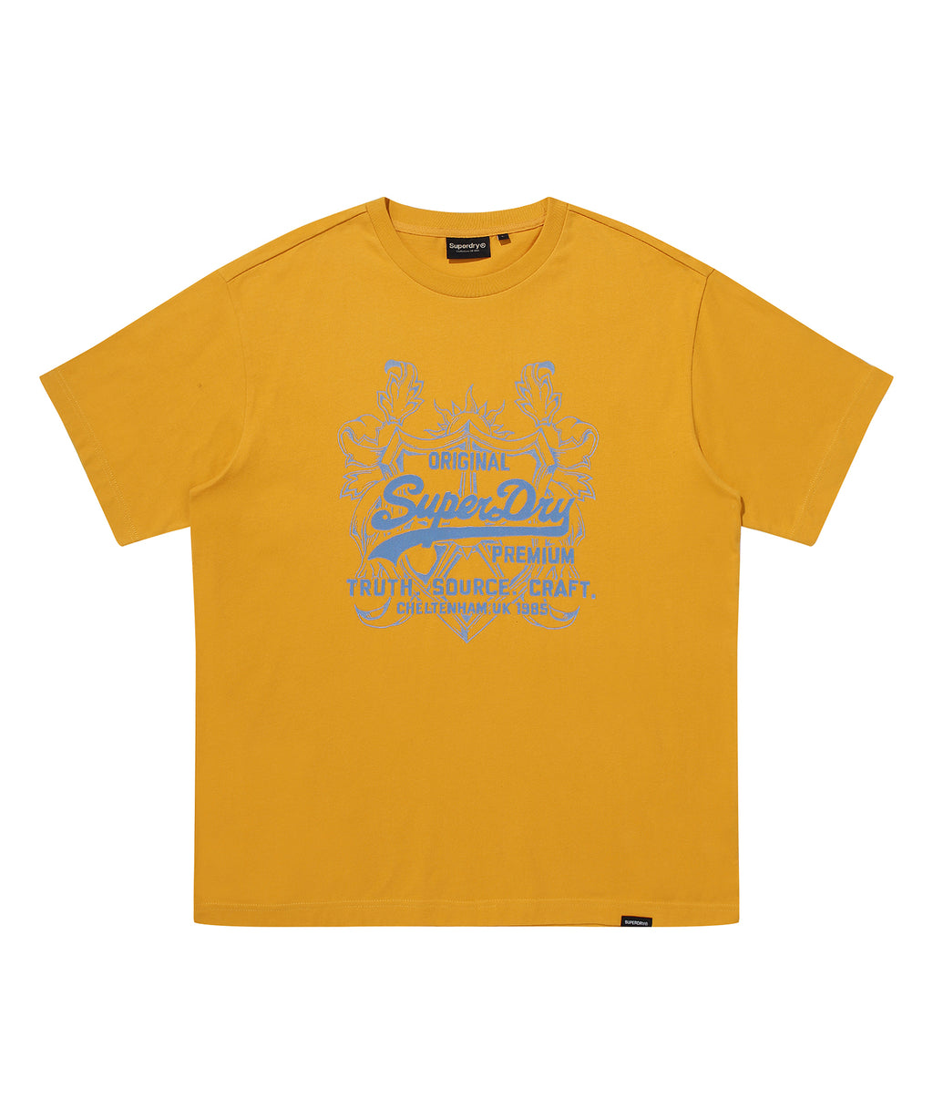Overlap Graphic T-Shirt - Mustard