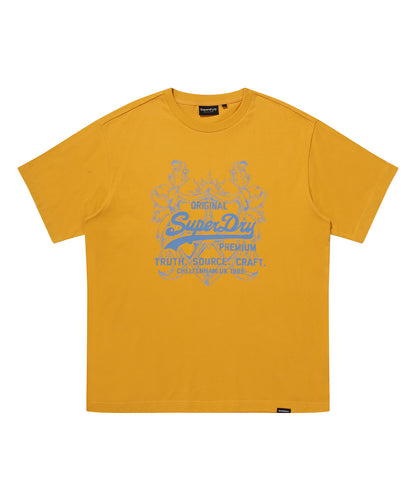 Overlap Graphic T-Shirt - Mustard
