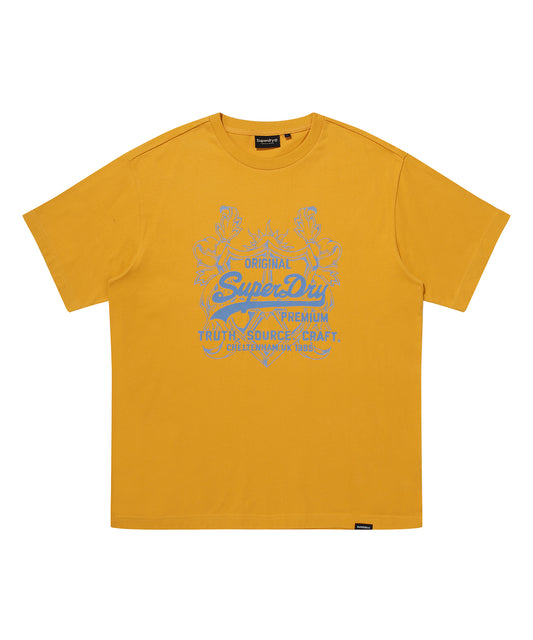 Overlap Graphic T-Shirt - Mustard