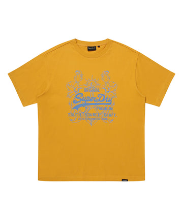 Overlap Graphic T-Shirt - Mustard