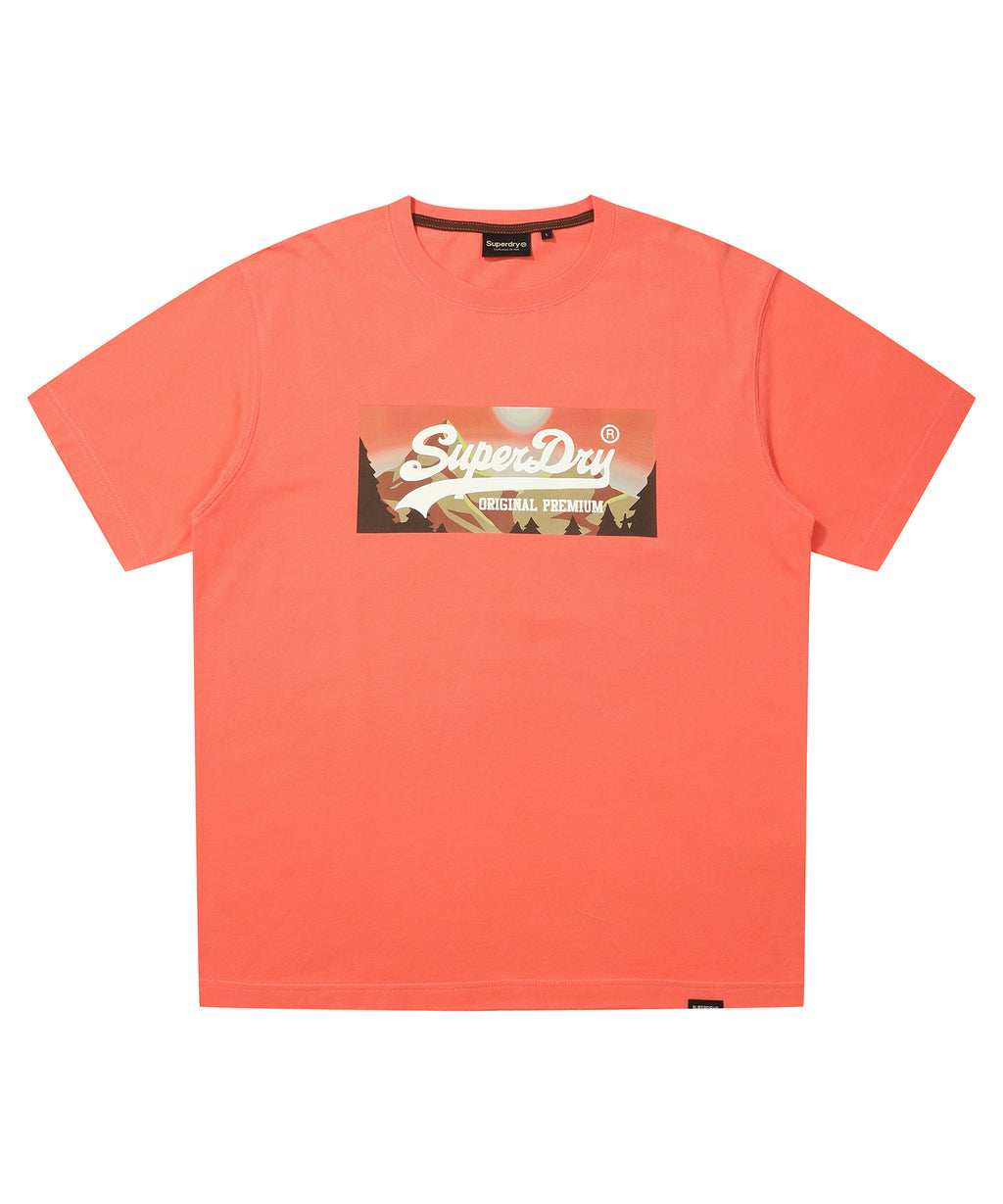 Mountain Logo T-Shirt - Coral