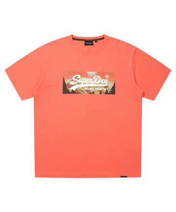 Mountain Logo T-Shirt - Coral