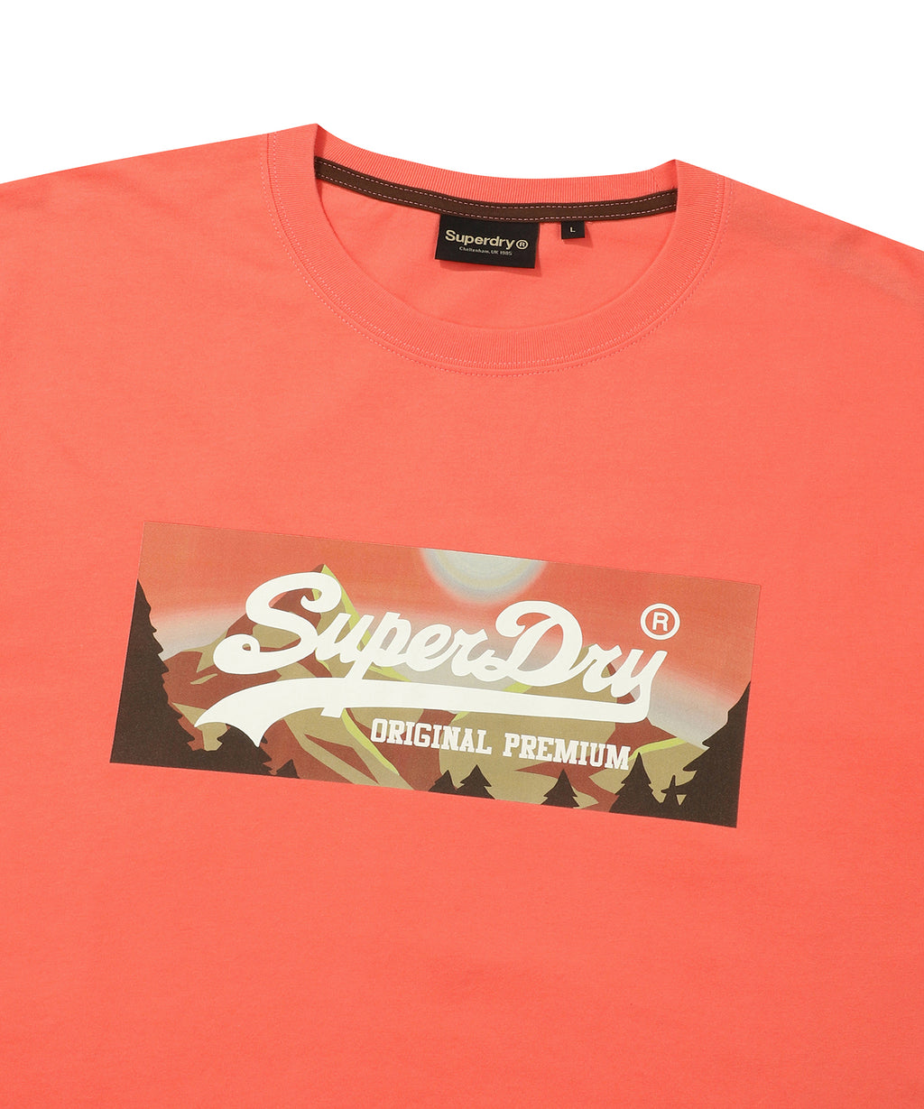 Mountain Logo T-Shirt - Coral