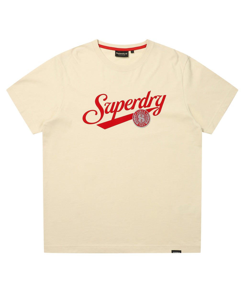 Baseball Logo T-Shirt - L/Beige