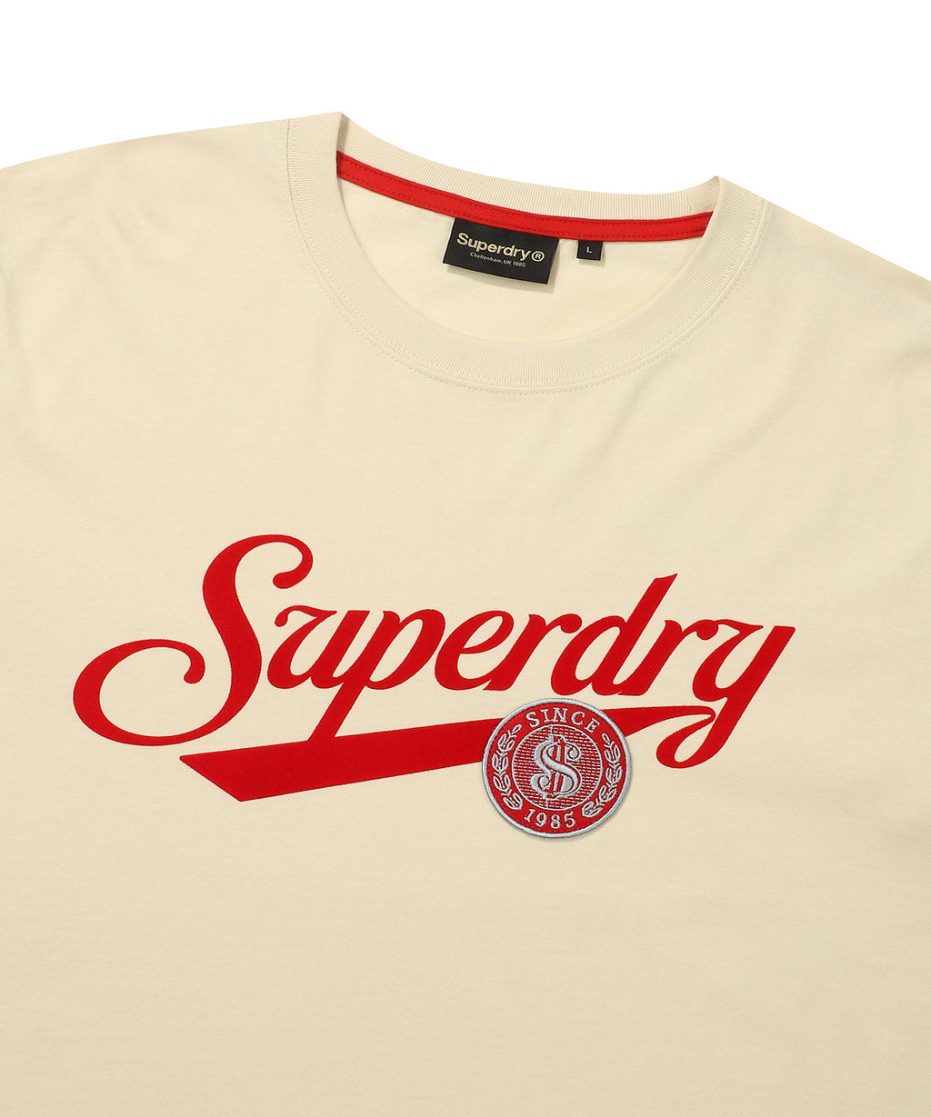 Baseball Logo T-Shirt - L/Beige