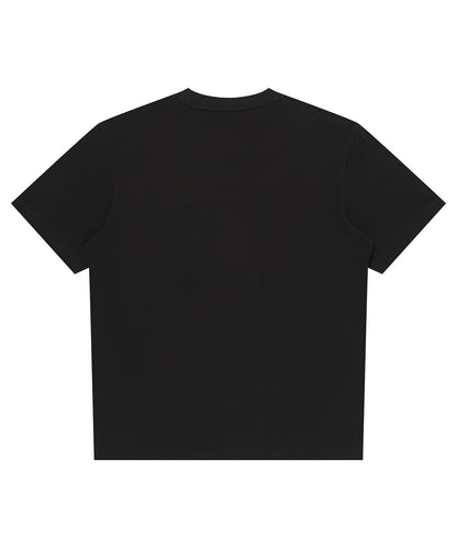 Black t-shirt on a white background