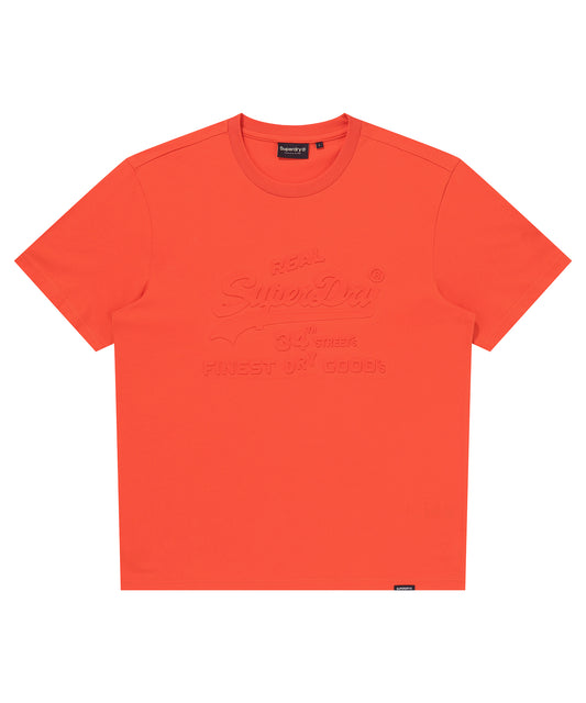 Superdry Unisex Bright Red Vintage Logo Embo Short Sleeve T-Shirt