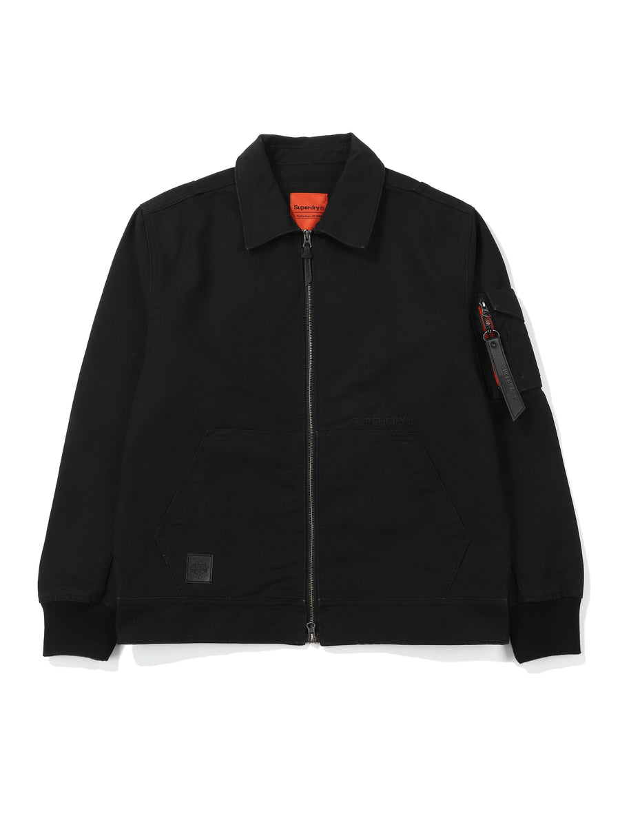 Cotton Collar Jacket - Black