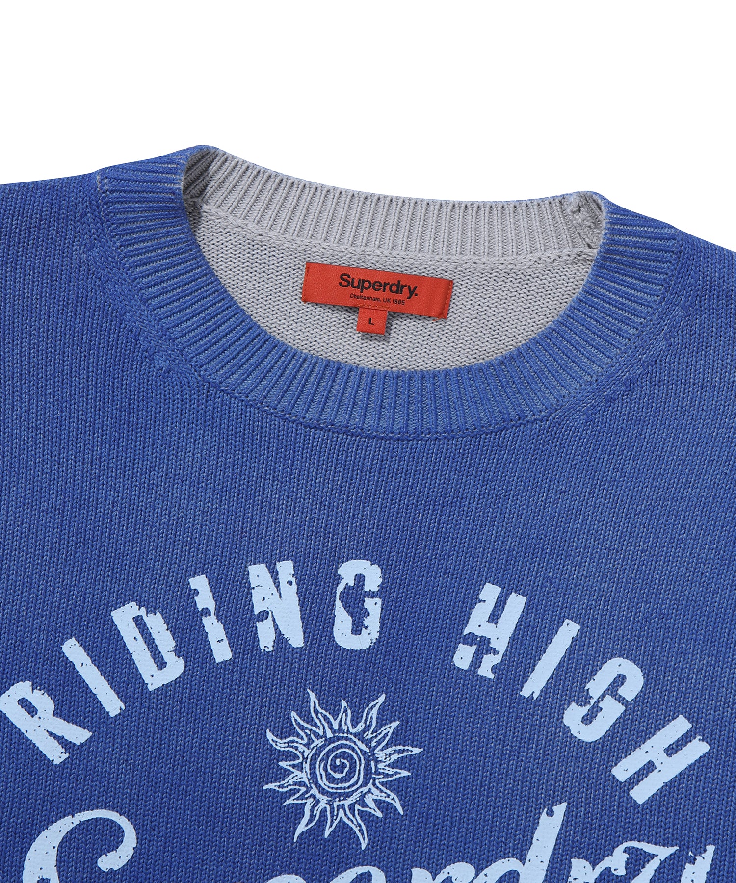 Cotton Washerble Sweater - D/Blue