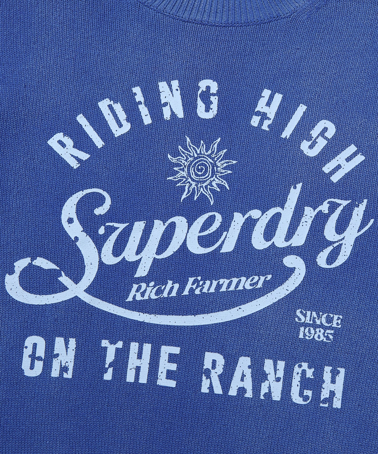 Cotton Washerble Sweater - D/Blue