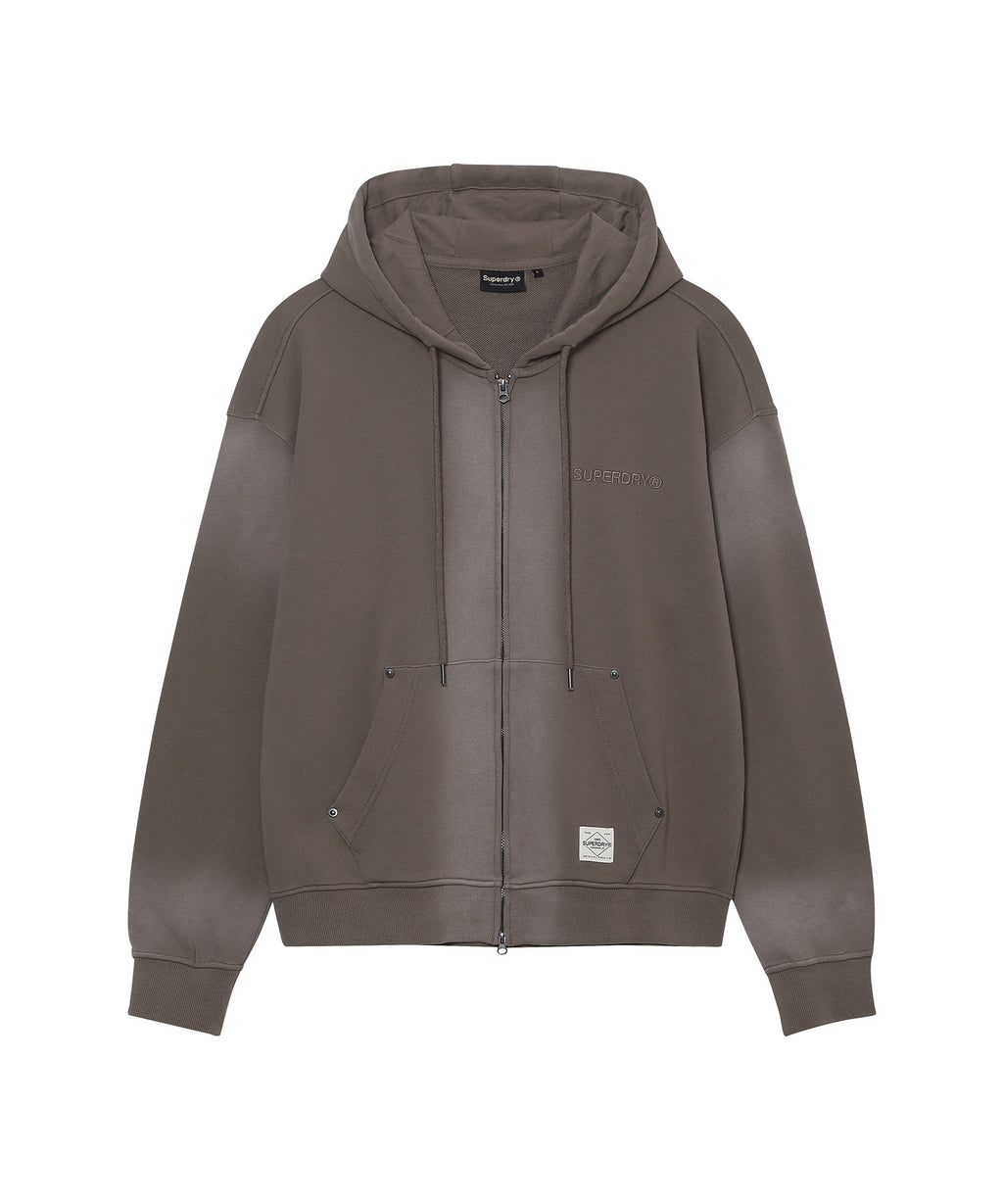 Vintage Faded Zip Up Hoodie