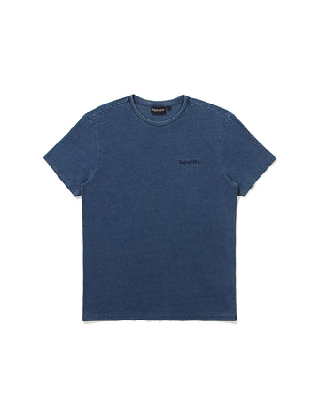 Muscle Fit Core Small Logo Half T-Shirts - Indigo