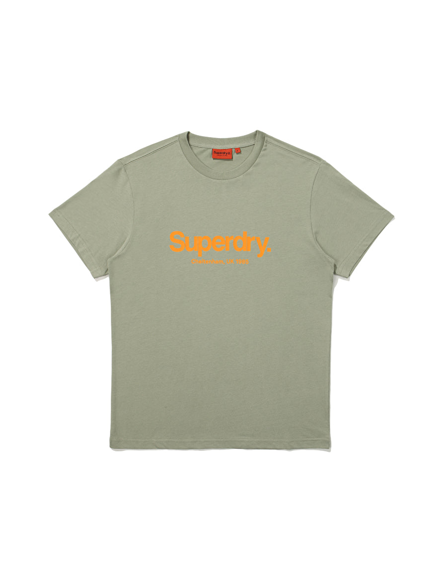 Regular Fit Core Big Logo Half T-Shirts - Khaki