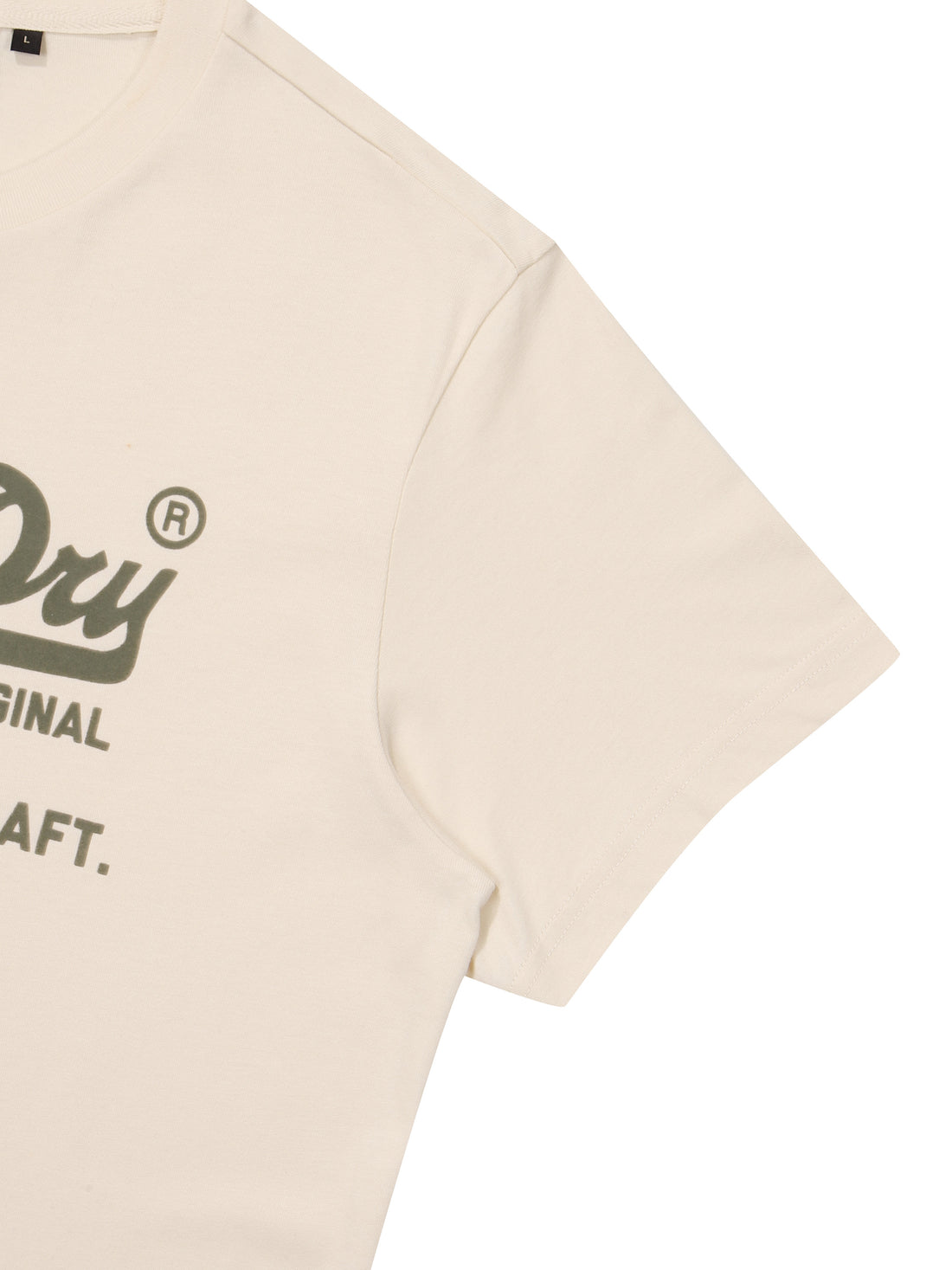 Regular Fit Vintage Big Logo Half T-Shirts - Ivory