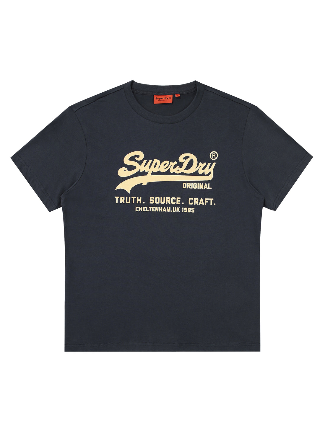 Regular Fit Vintage Big Logo Half T-Shirts - Navy