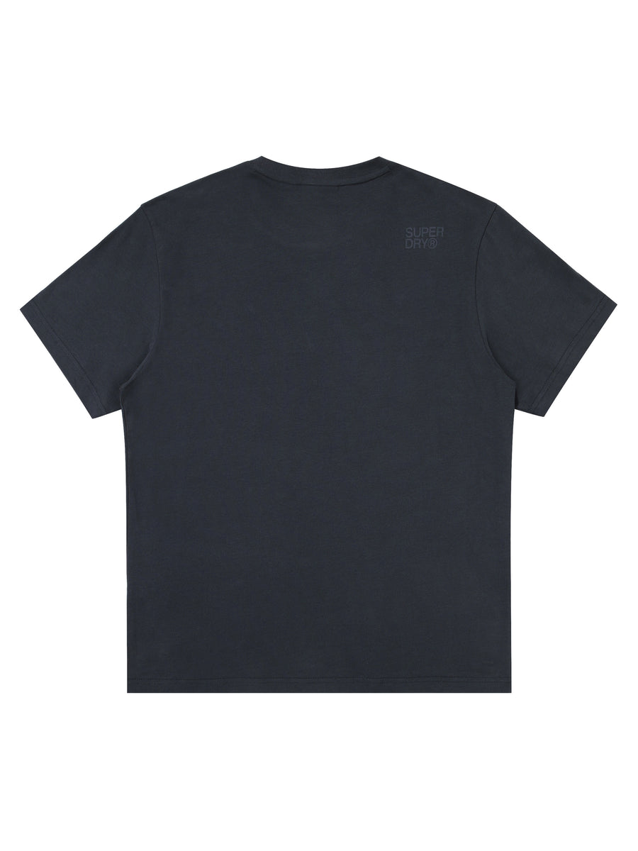 Regular Fit Vintage Big Logo Half T-Shirts - Navy