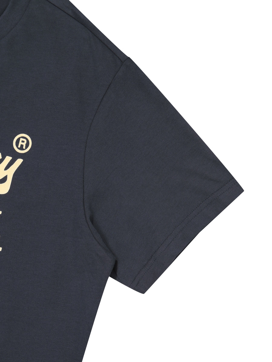 Regular Fit Vintage Big Logo Half T-Shirts - Navy