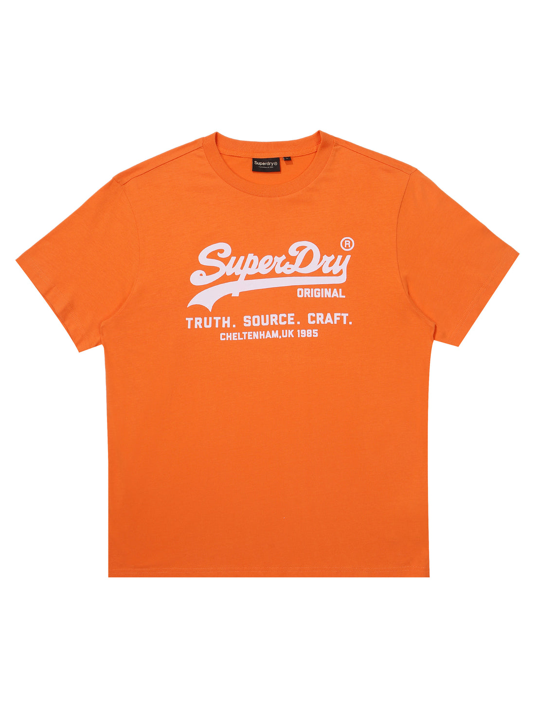 Regular Fit Vintage Big Logo Half T-Shirts - Orange