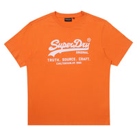 Regular Fit Vintage Big Logo Half T-Shirts - Orange