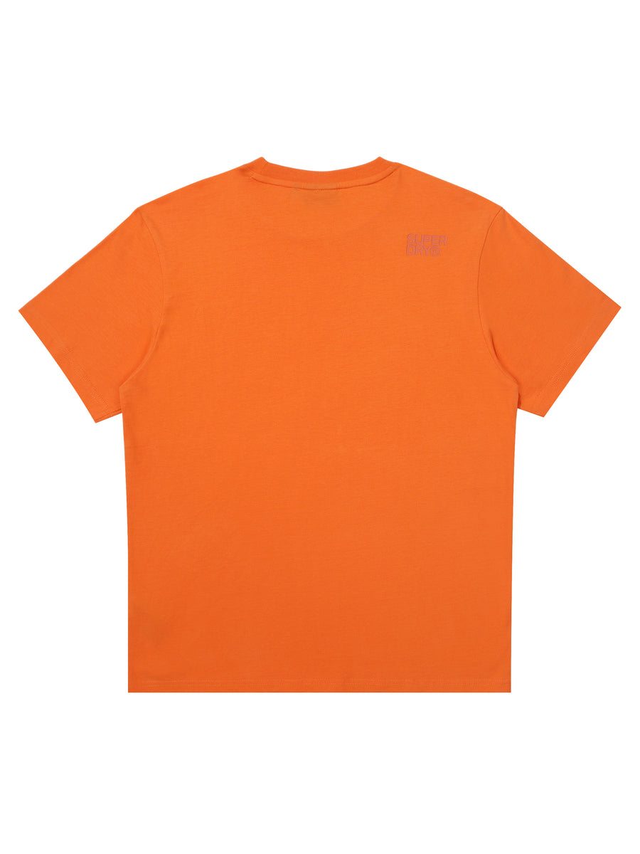 Regular Fit Vintage Big Logo Half T-Shirts - Orange