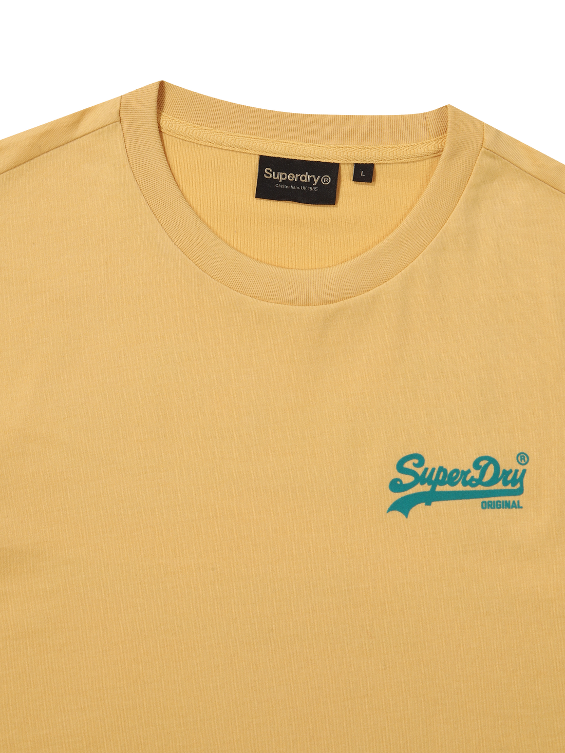 Regular Fit Heritage Double Logo Half T-Shirts - Mustard