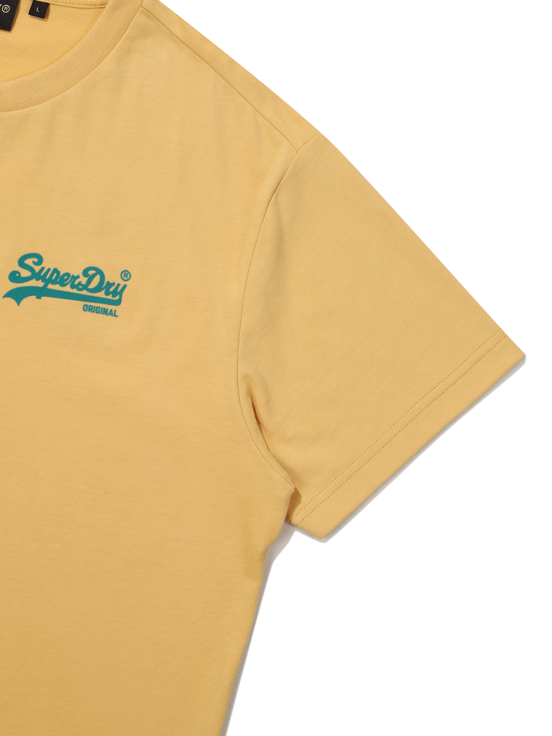 Regular Fit Heritage Double Logo Half T-Shirts - Mustard