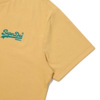 Regular Fit Heritage Double Logo Half T-Shirts - Mustard