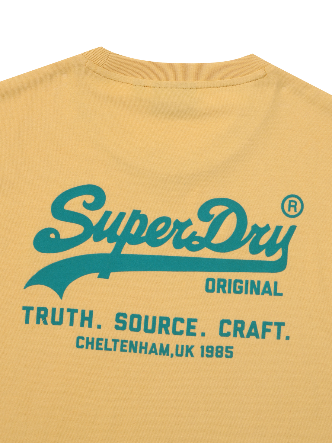 Regular Fit Heritage Double Logo Half T-Shirts - Mustard