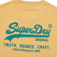 Regular Fit Heritage Double Logo Half T-Shirts - Mustard