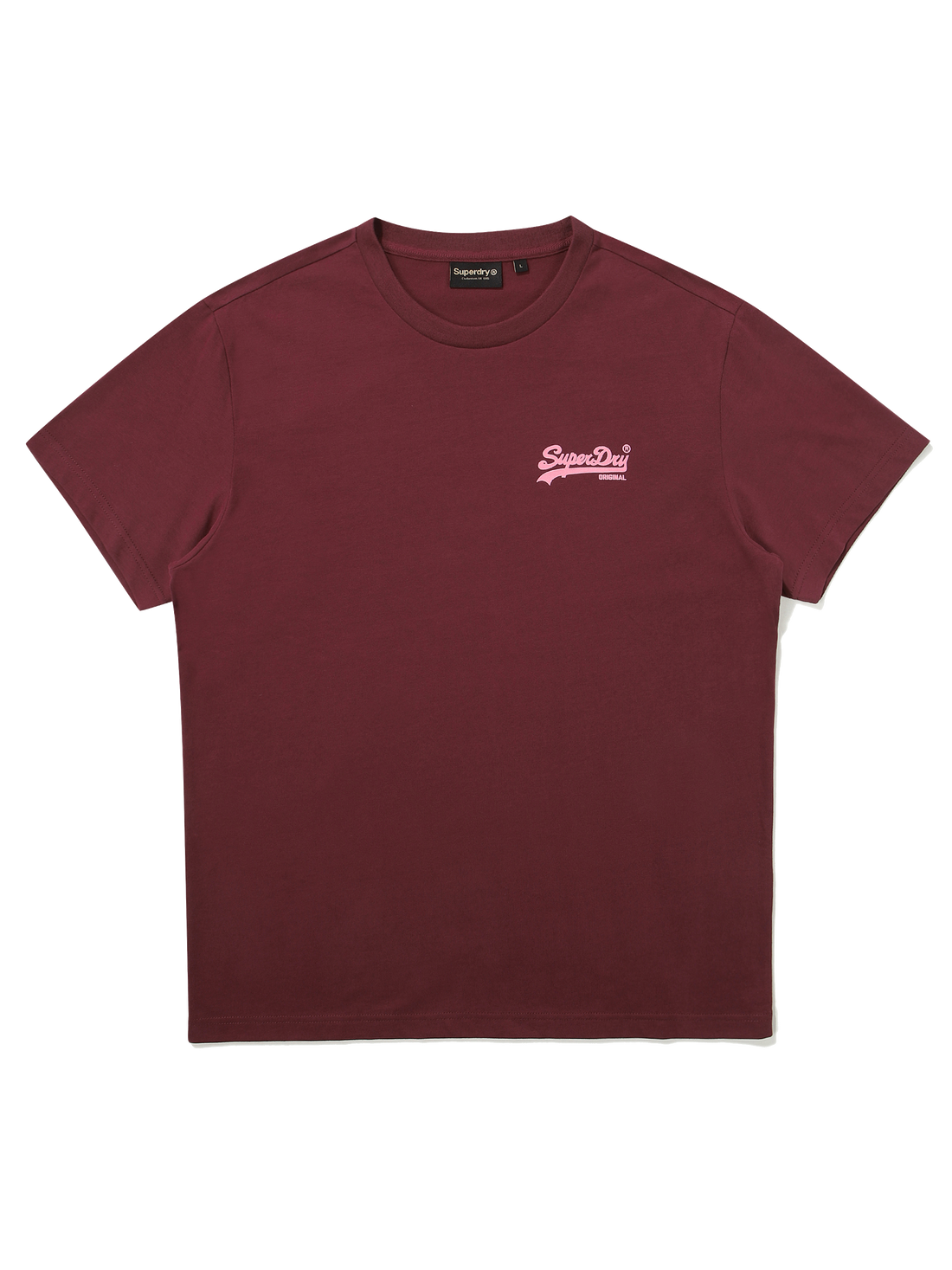 Regular Fit Heritage Double Logo Half T-Shirts - Wine