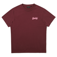 Regular Fit Heritage Double Logo Half T-Shirts - Wine