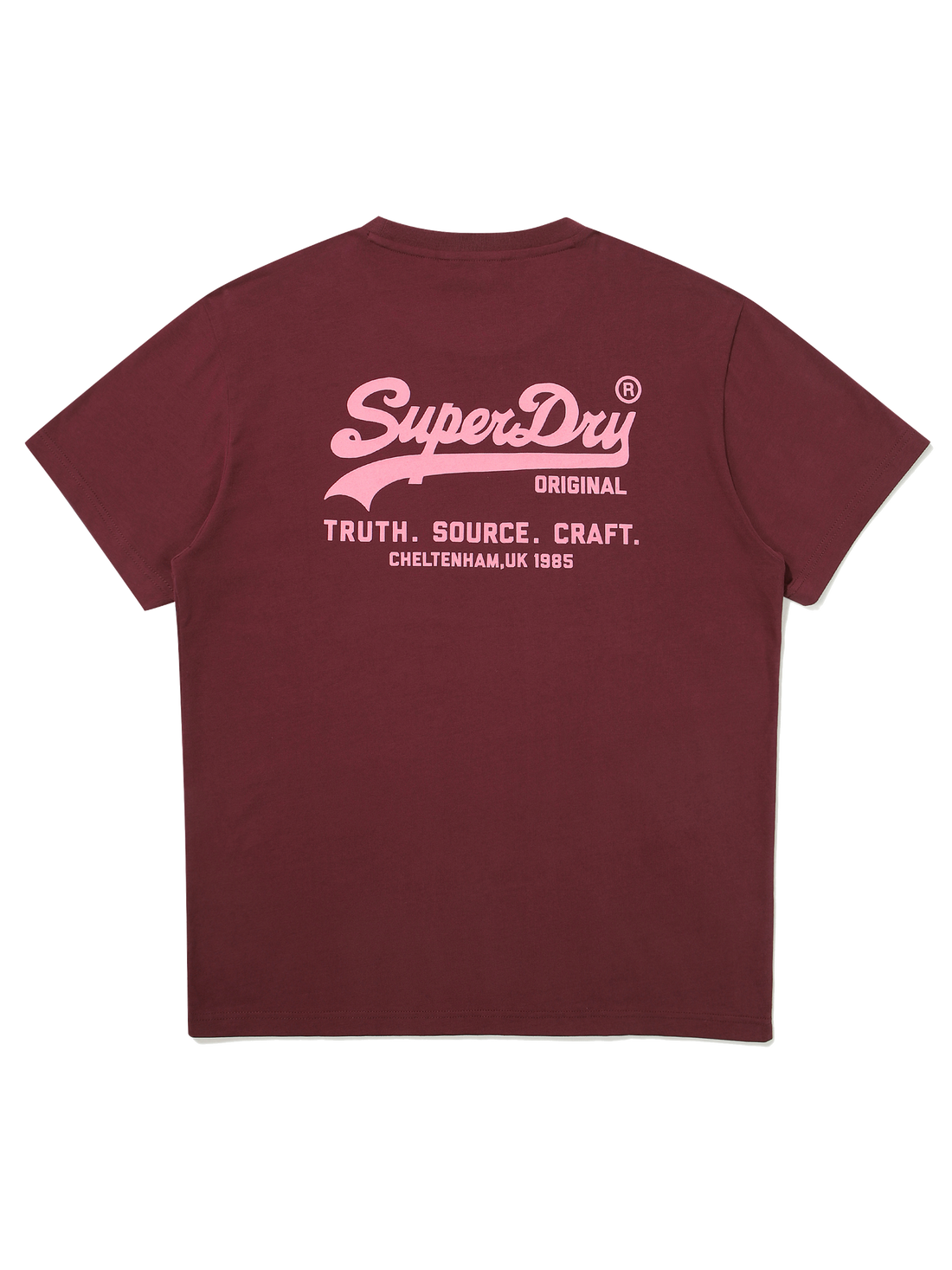 Regular Fit Heritage Double Logo Half T-Shirts - Wine