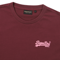 Regular Fit Heritage Double Logo Half T-Shirts - Wine