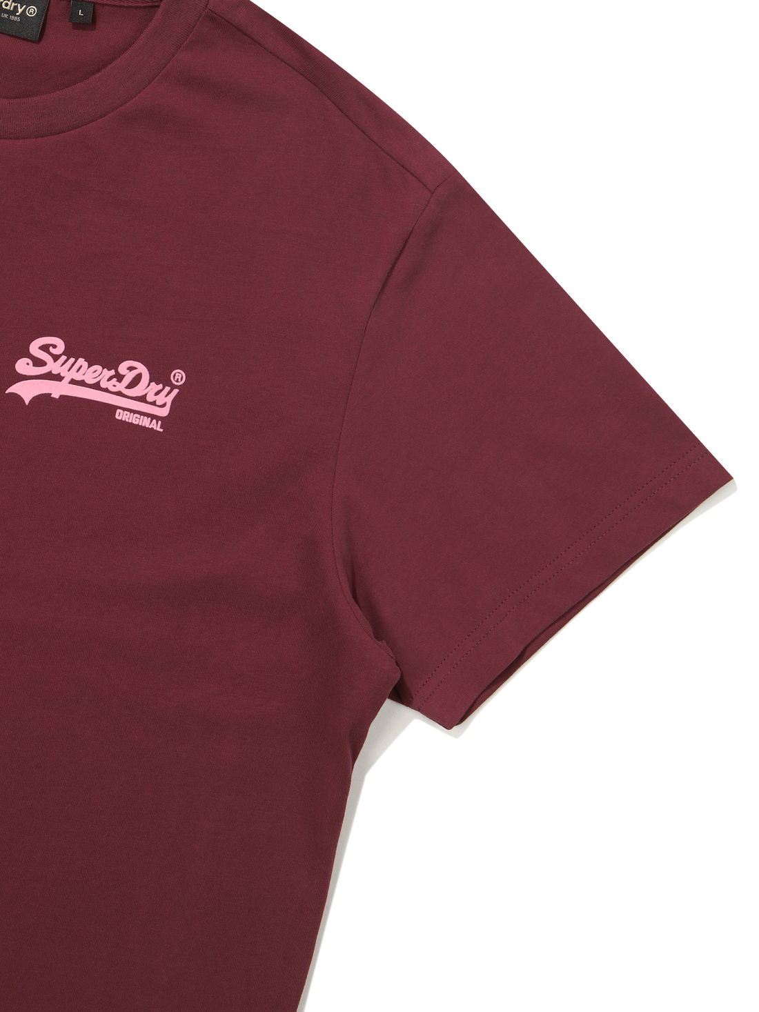 Regular Fit Heritage Double Logo Half T-Shirts - Wine