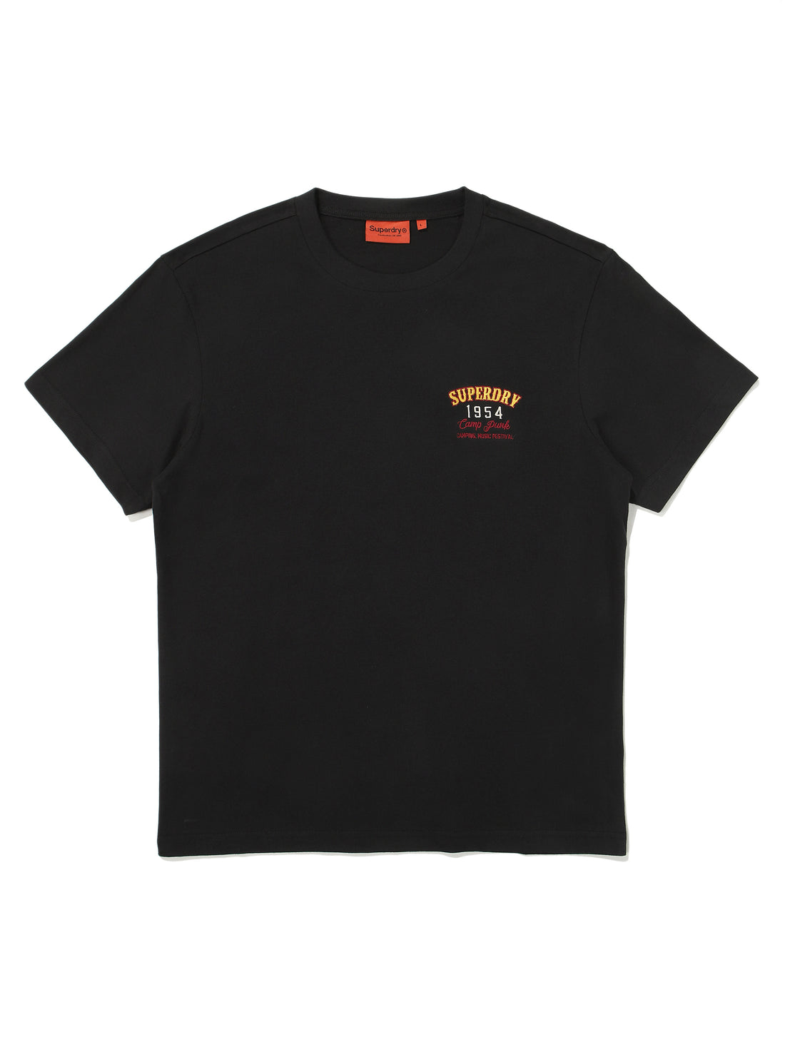 Regular Fit Western Half T-Shirt - Black