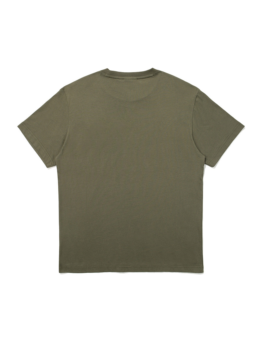 Regular Fit Western Half T-Shirt - Khaki