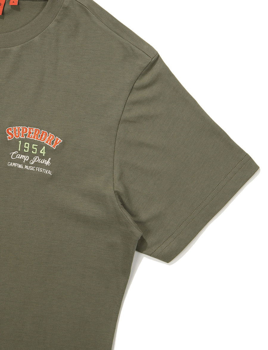 Regular Fit Western Half T-Shirt - Khaki