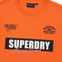 Regular Fit Motor Half T-Shirt - Orange