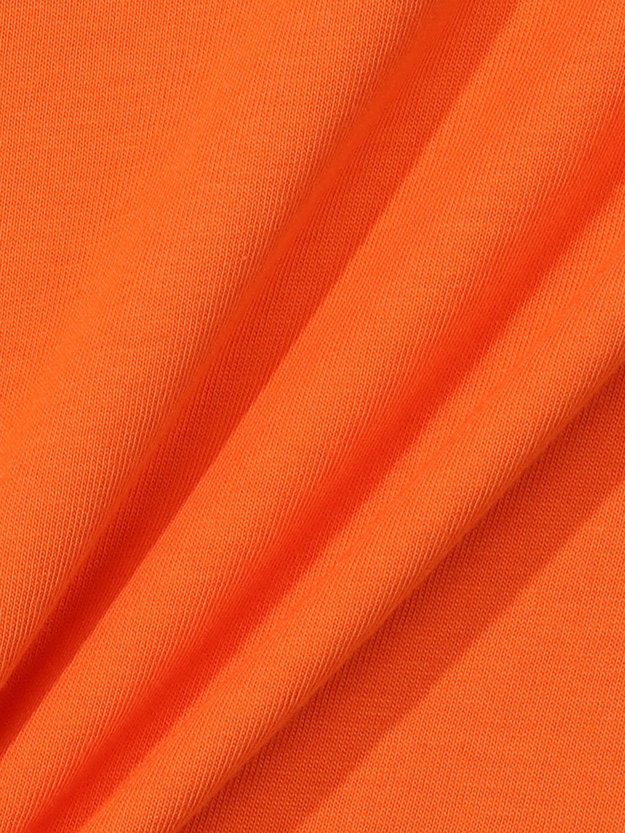 Regular Fit Motor Half T-Shirt - Orange