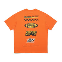 Over Fit Motor Clube Half T-Shirt - Orange