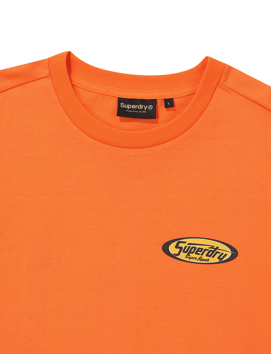 Over Fit Motor Clube Half T-Shirt - Orange