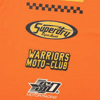 Over Fit Motor Clube Half T-Shirt - Orange