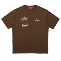 Semi-Over Fit Racer Half T-Shirts - Brown