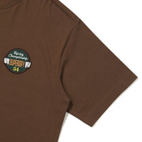 Semi-Over Fit Racer Half T-Shirts - Brown